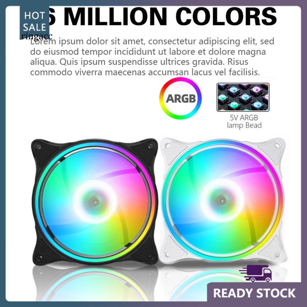 Quạt Tản Nhiệt CPU RGA 5V ARGB Hiệu Ứng Ánh Sáng Tốc Độ Cao Không Trơn Điều Khiển Nhiệt Độ Không Khí Thông Minh Cho PC