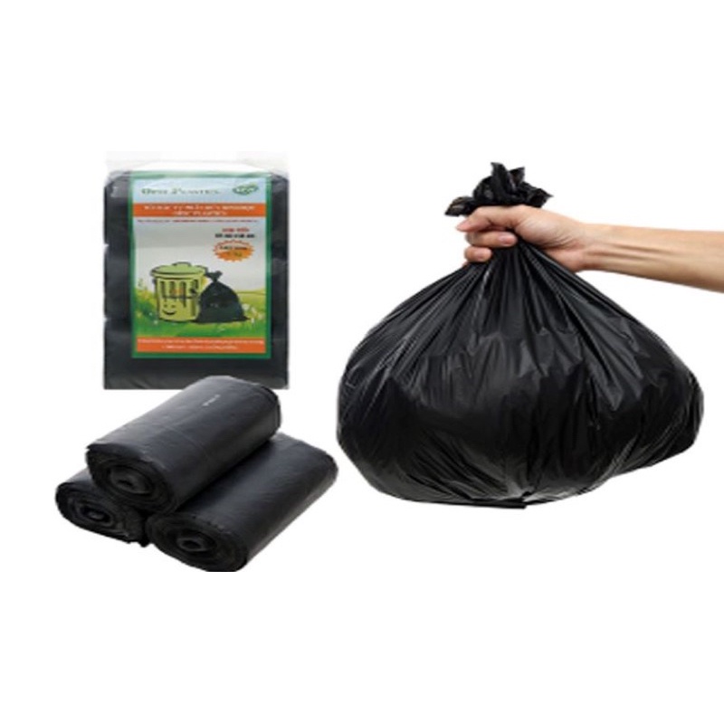 Túi rác tự phân huỷ-Bao rác đen kích thước lớn 55x65cm