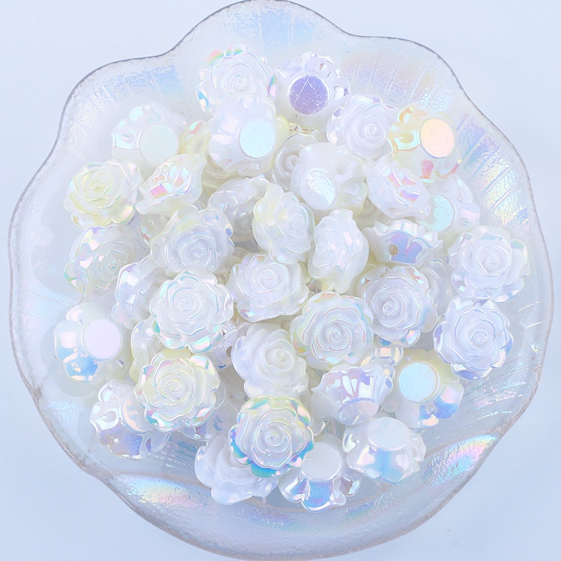 Túi 50g Phụ Kiện Kẹp Tóc / Điện Thoại Hình Hoa Hồng Mạ AB Diy