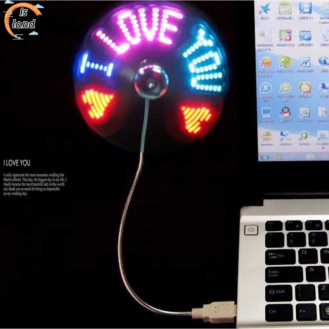 Quạt Usb Mini Cánh Mềm Linh Hoạt Gắn Đèn Led Rgb Cho Pc Notebook