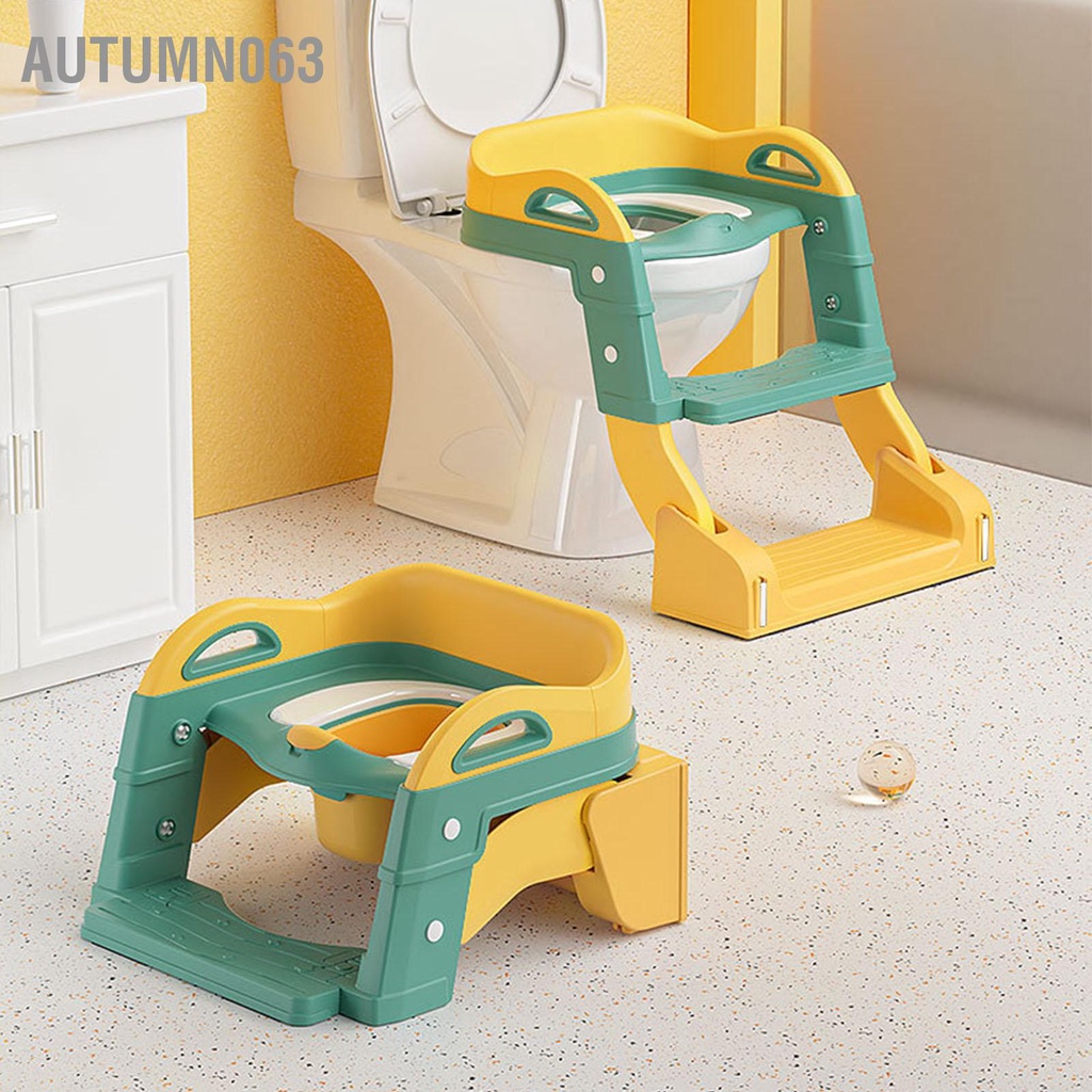 Bô Đa Năng Đào Tạo Ghế Ngồi Vệ Sinh Có Bậc Thang Tay Cầm Thể Gập Lại Tập Cho Trẻ Em Autumn063