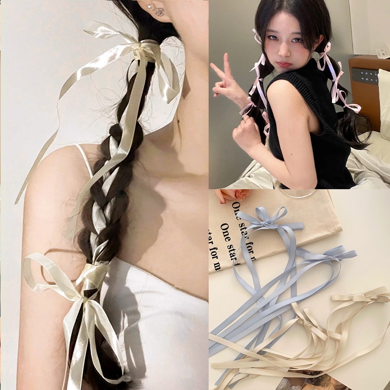 Kẹp Tóc Nơ Ruy Băng Thời Trang Phong Cách Hàn Quốc
