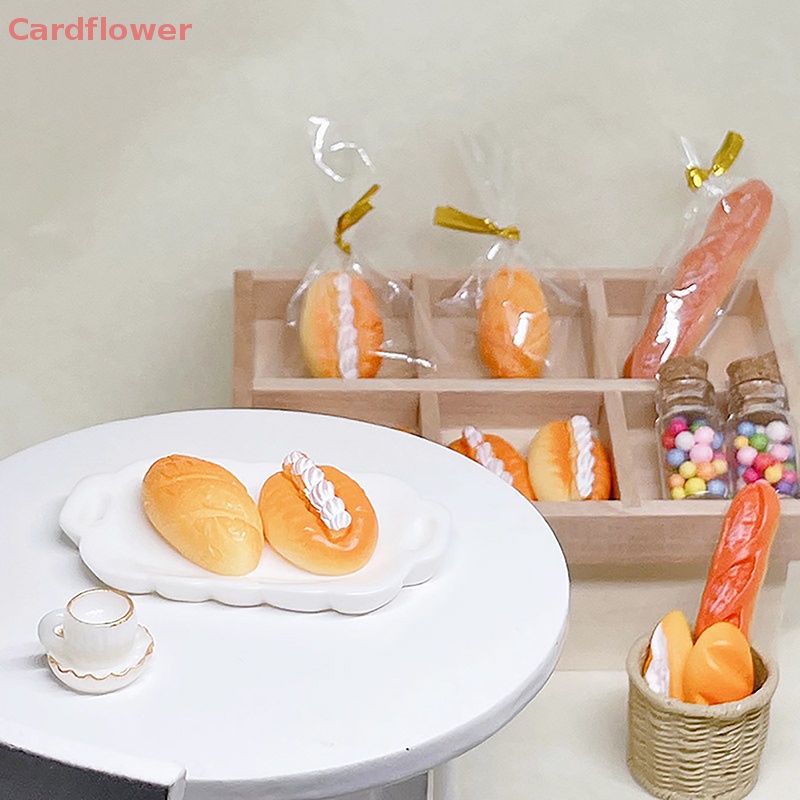 Bộ 4 / 5 Bánh Mì Đồ Chơi Mini Có Giỏ Đựng Tỉ Lệ 1: 12 Cho Nhà Búp Bê Mới