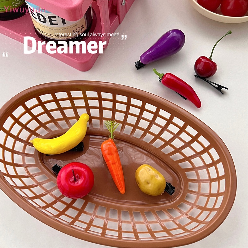 Kẹp Tóc Hình Trái Cây Và Rau Củ Dễ Thương Cho Bé Gái