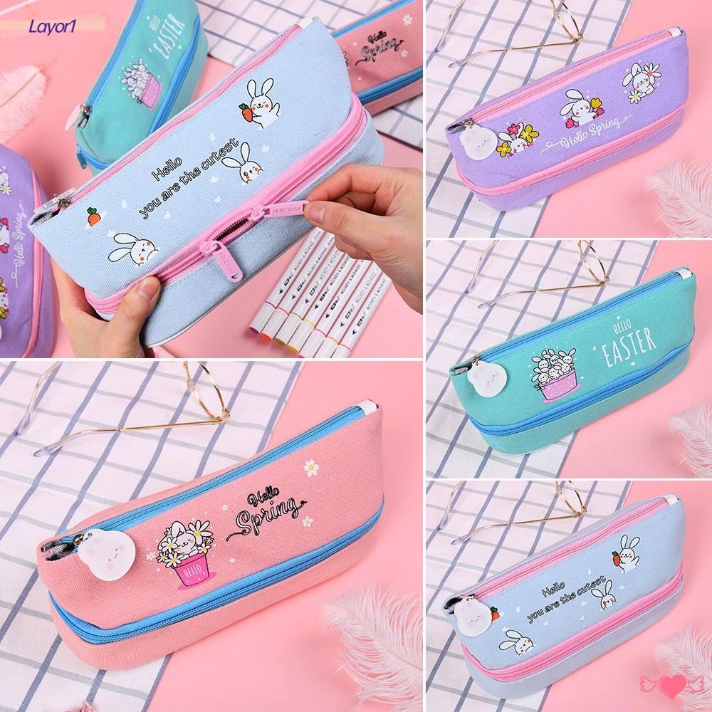 Túi Đựng Bút Bằng Vải Canvas Cỡ Lớn Thiết Kế Sáng Tạo LAYOR1