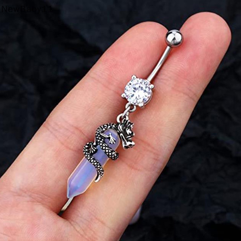 1 Khuyên Rốn Hình Rồng Bằng Đá Tự Nhiên