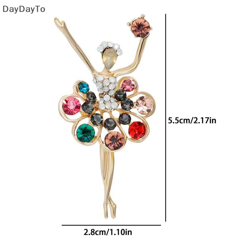 Ghim Cài Áo Hình Vũ Công Ba Lê Đính Pha Lê Xinh Xắn