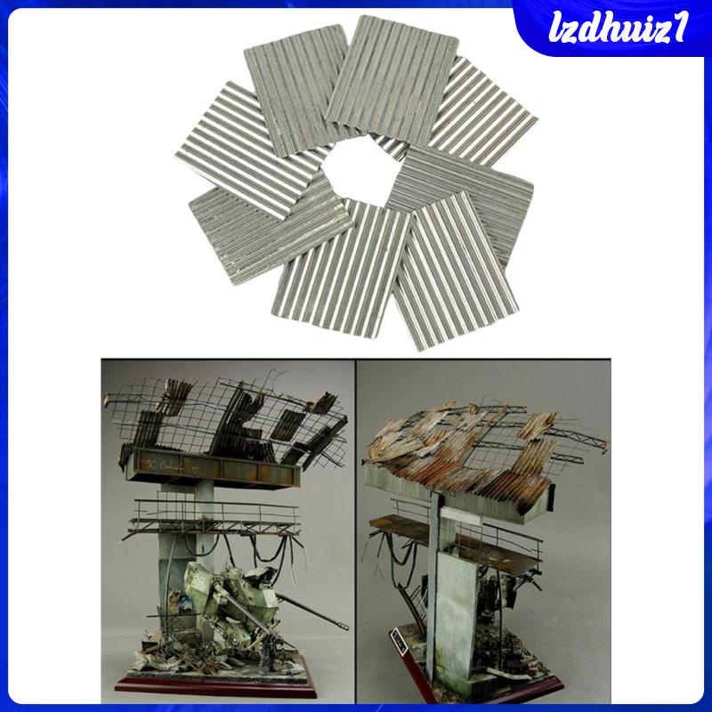 Bộ 8 Mô Hình Gạch Men Bằng Thép Tỉ Lệ 1: 35 Dùng Trang Trí Tiểu Cảnh