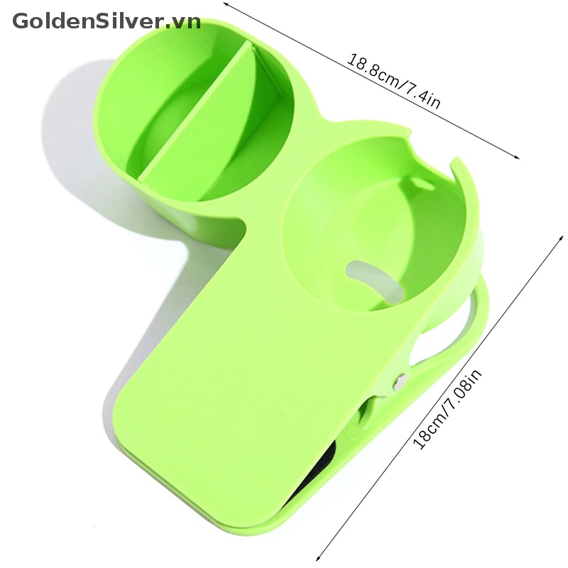 Giá Đỡ Cốc Nước / Chai Nước Màu Vàng Đồng Dạng Kẹp Để Bàn Sắp Xếp Gọn Gàng Cho Văn