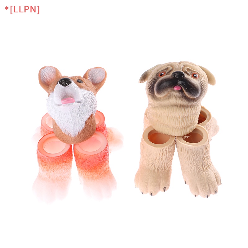 Bộ 5 Rối Bông Đeo Ngón Tay Kích Thước 11 * 8 * 3cm Hình Sóc / Chó / Mèo / Gấu Trúc