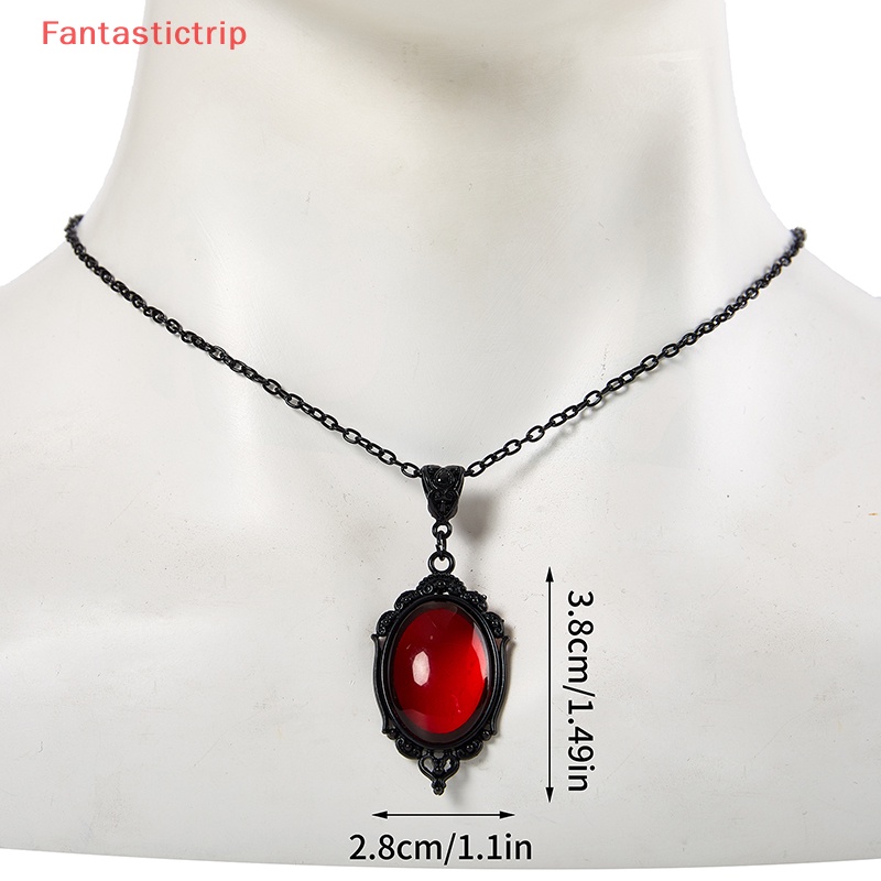 [Fantastictrip] Vòng cổ Mặt Pha Lê Chạm Nổi Phong Cách Gothic Thời Trang Cho Nữ Mới