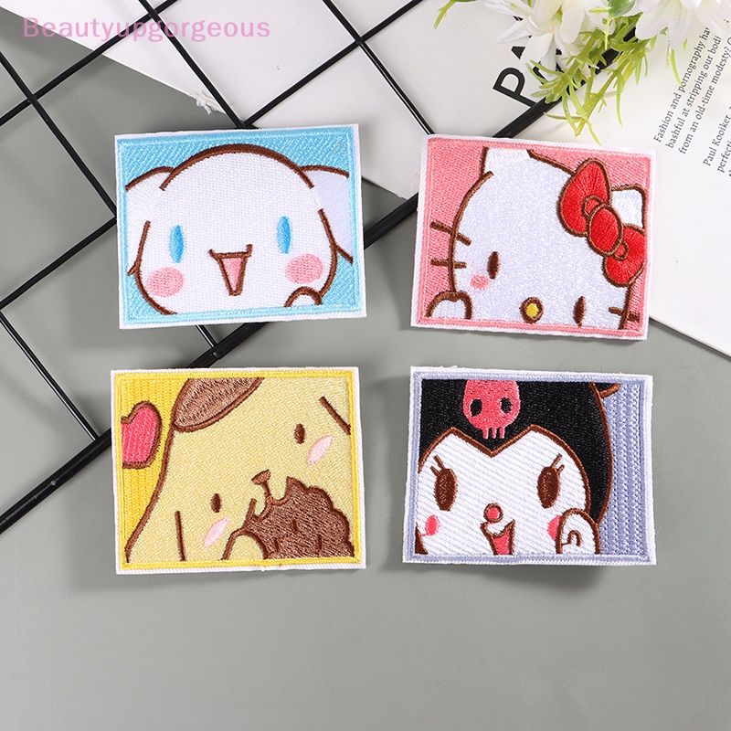 Miếng Vá Quần Áo Tự Dính Thêu Họa Tiết Hoạt Hình My Melody Kuromi Cinnamoroll