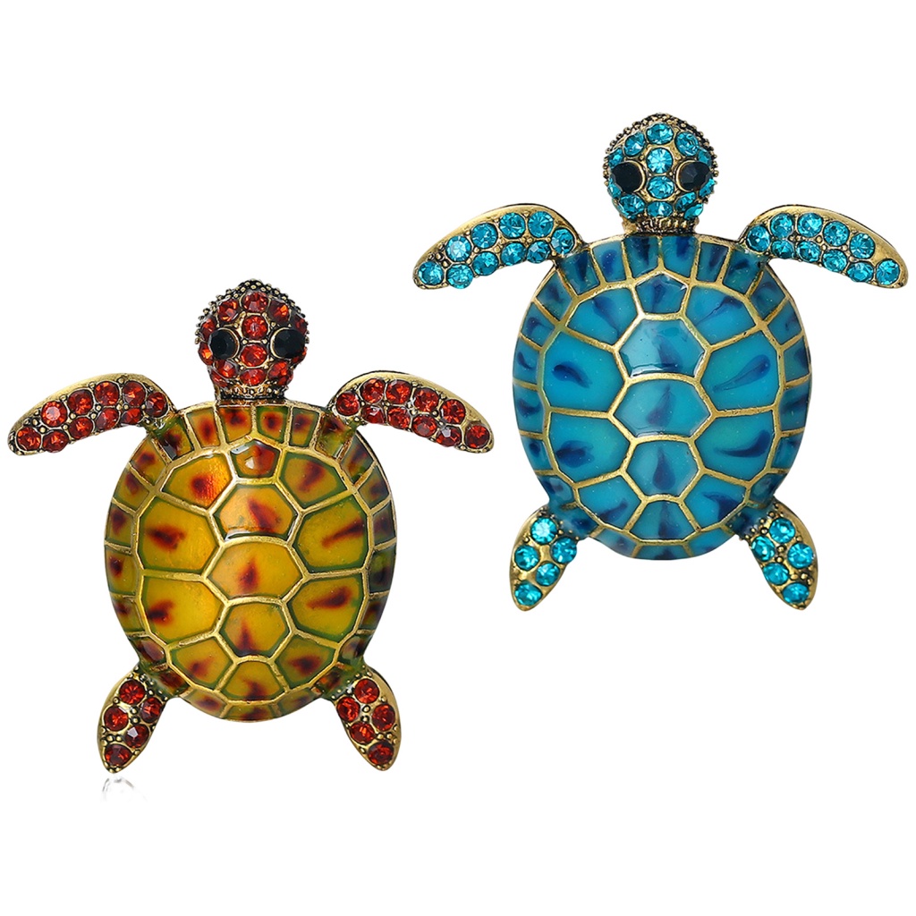 Ghim Cài Áo Hình Rùa Biển Phong Cách Retro Dành Cho Nam Nữ