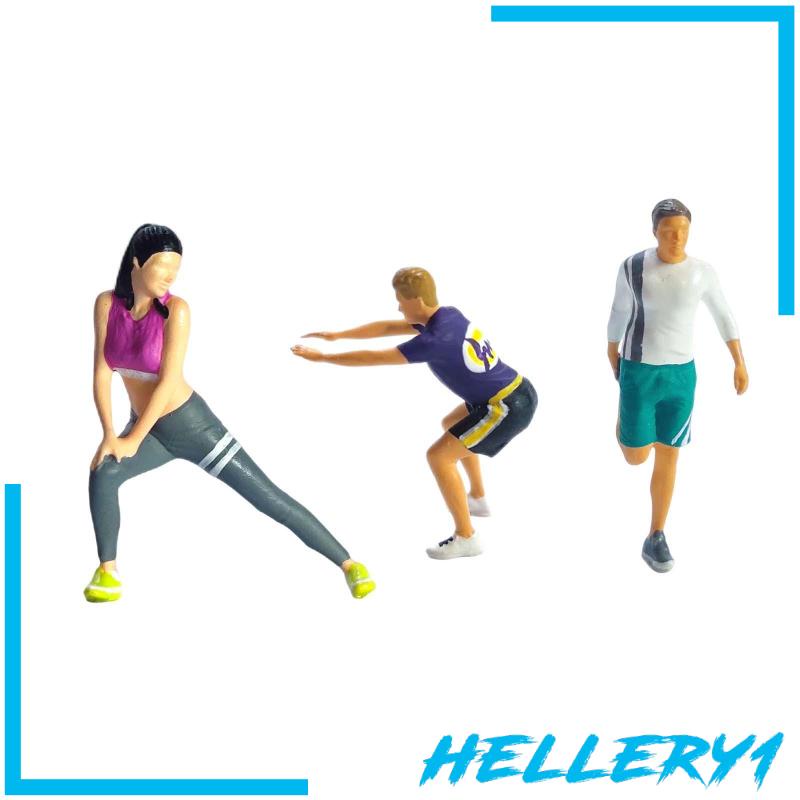 [Hellery1] Mô Hình Tập Thể Dục 3x 1 / 64 Trang Trí Tiểu Cảnh DIY
