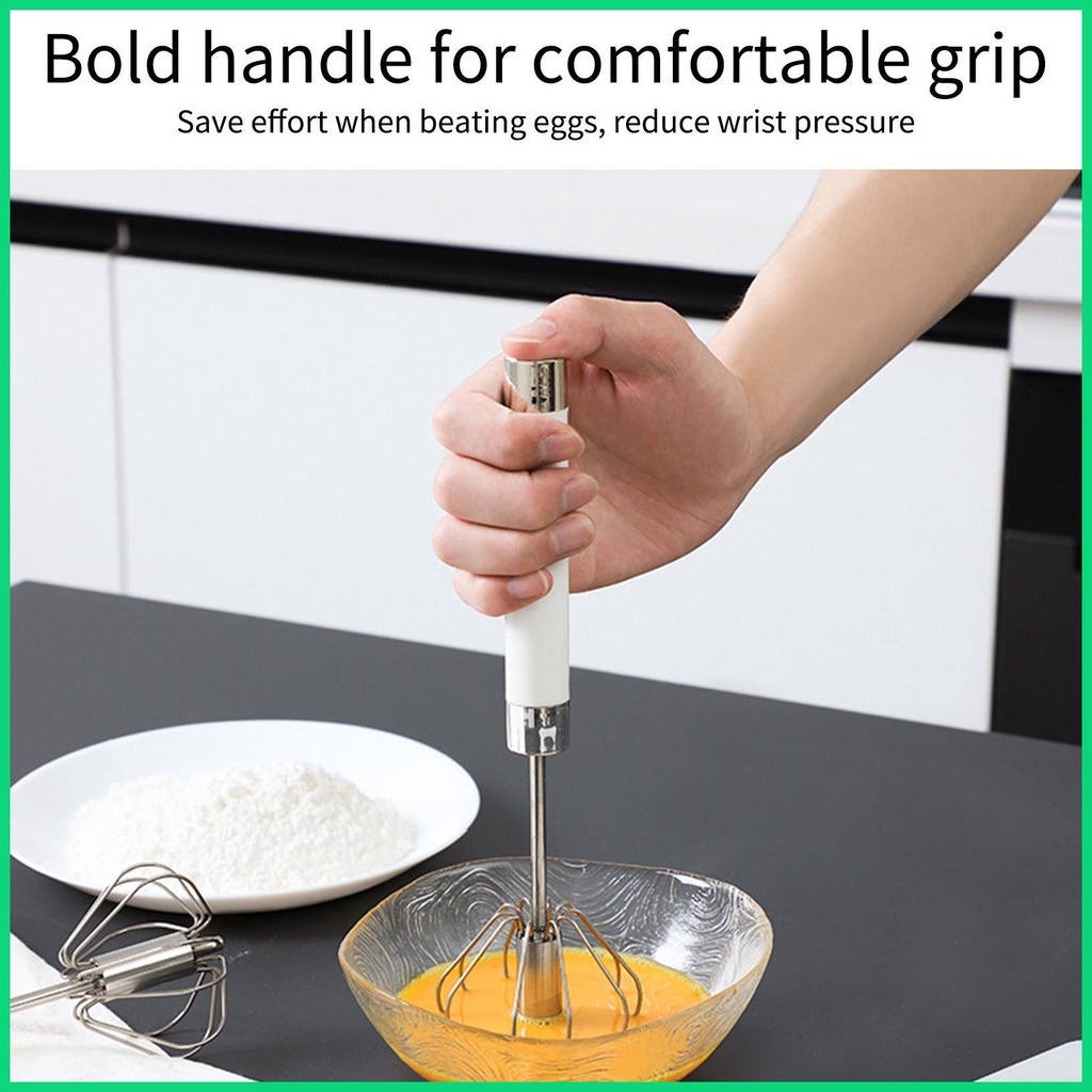 Dụng Cụ Đánh Trứng / Sữa Bột Bằng Thép Không Gỉ Chống Trượt Tiện Dụng Cho Gia Đình
