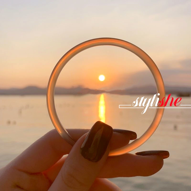 Vòng Tay Hạt Ngọc Bích Giả 6mm Phong Cách Trung Hoa Thời Trang