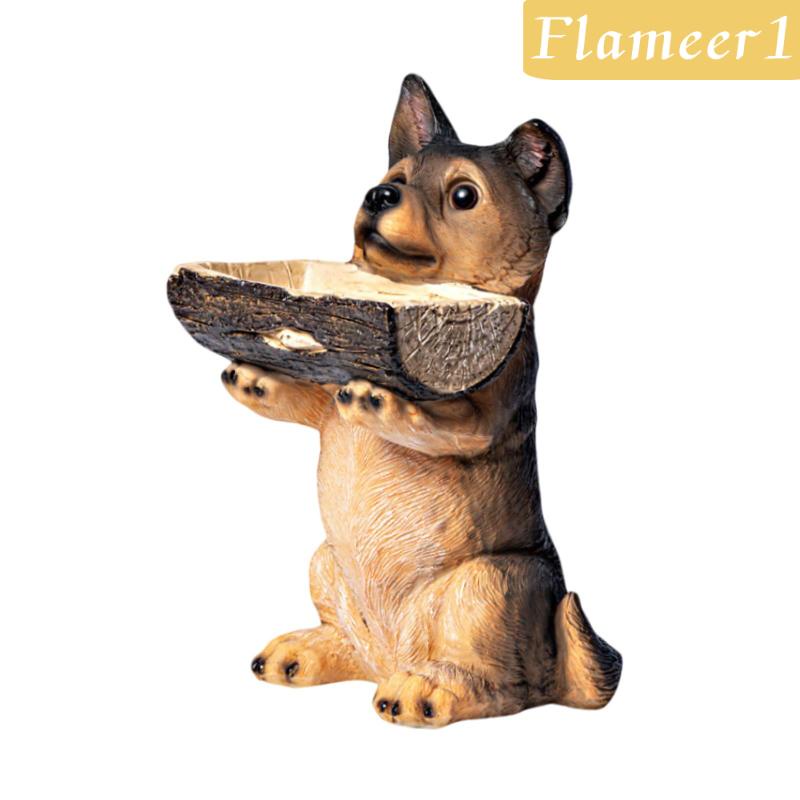 [Flameameer1] Bức Tượng Chú Chó Với Khay Đựng Tượng Chó Cho Phòng Ngủ / Kệ Sách