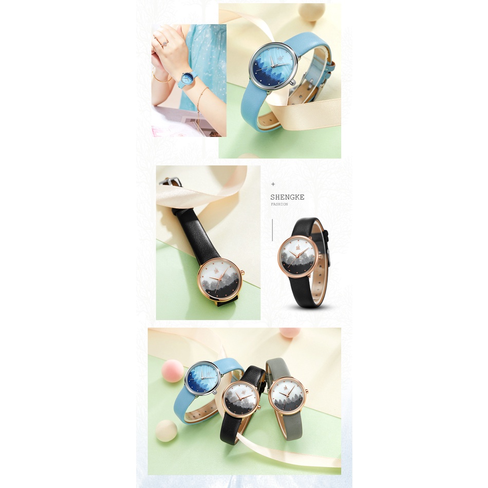 Đồng Hồ Đeo Tay Mặt Tròn Đính Đá Thời Trang Cho Nữ