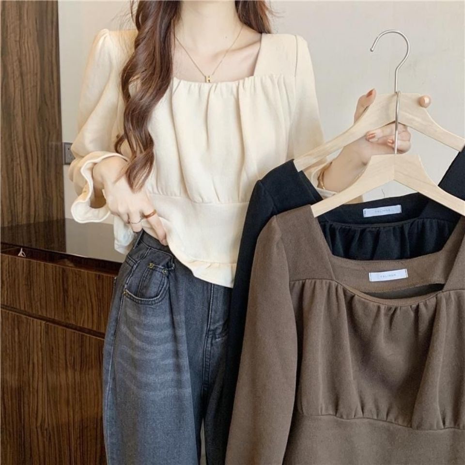 Cosmo s-xl Áo Sơ Mi Tay Dài Cổ Thuyền Mùa Hè Dáng Rộng Ôm Dáng Cho Nữ