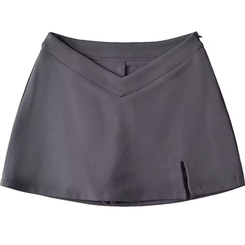 [F &amp; X] Chân Váy Ngắn Dáng Chữ A Ôm Hông Không Tay Xẻ Tà Phong Cách Retro Mỹ Độc Đáo Cho Nữ