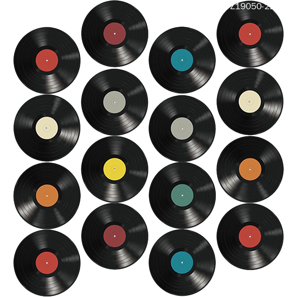 16 Đĩa CD Vinyl Pvc Trang Trí Buổi Dạ Tiệc Disco