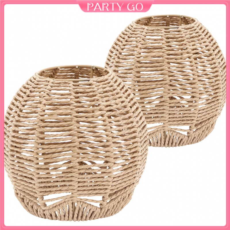 Bộ 2 Vỏ Bọc Cố Định Bóng Đèn Đan Mây Trang Trí