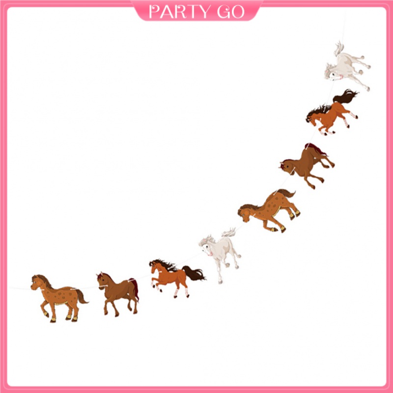 Dây Treo Tường Trang Trí Tiệc Hình Ngựa Pony Bằng Giấy