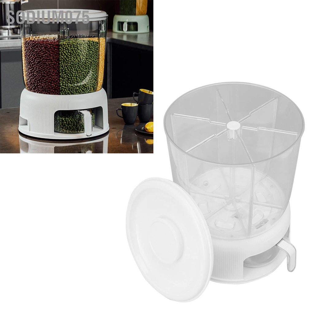 Sodium075 Máy phân phối ngũ cốc Đa lưới Công suất lớn Vật liệu cấp thực phẩm Xoay thùng gạo để lưu trữ gia dụng