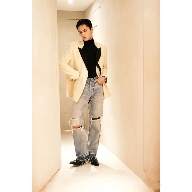 Quần Jean Ống Rộng Đục Lỗ Mạnh Nhất CE88LIN &amp; - WE-EY - 8/-ZU-MA 23