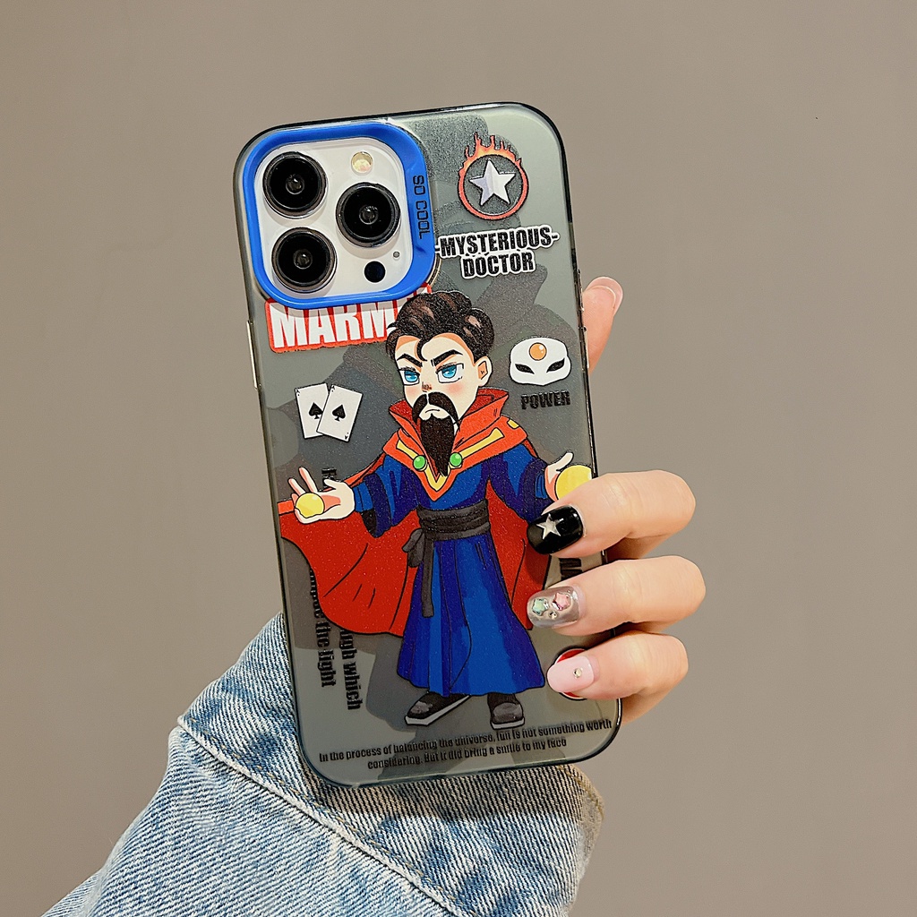 Ốp Điện Thoại TPU Dẻo Trong Suốt Họa Tiết Hoạt Hình Thiết Kế Hai Mặt Chống Rơi Cho iPhone 11 13 12 14 Pro Max