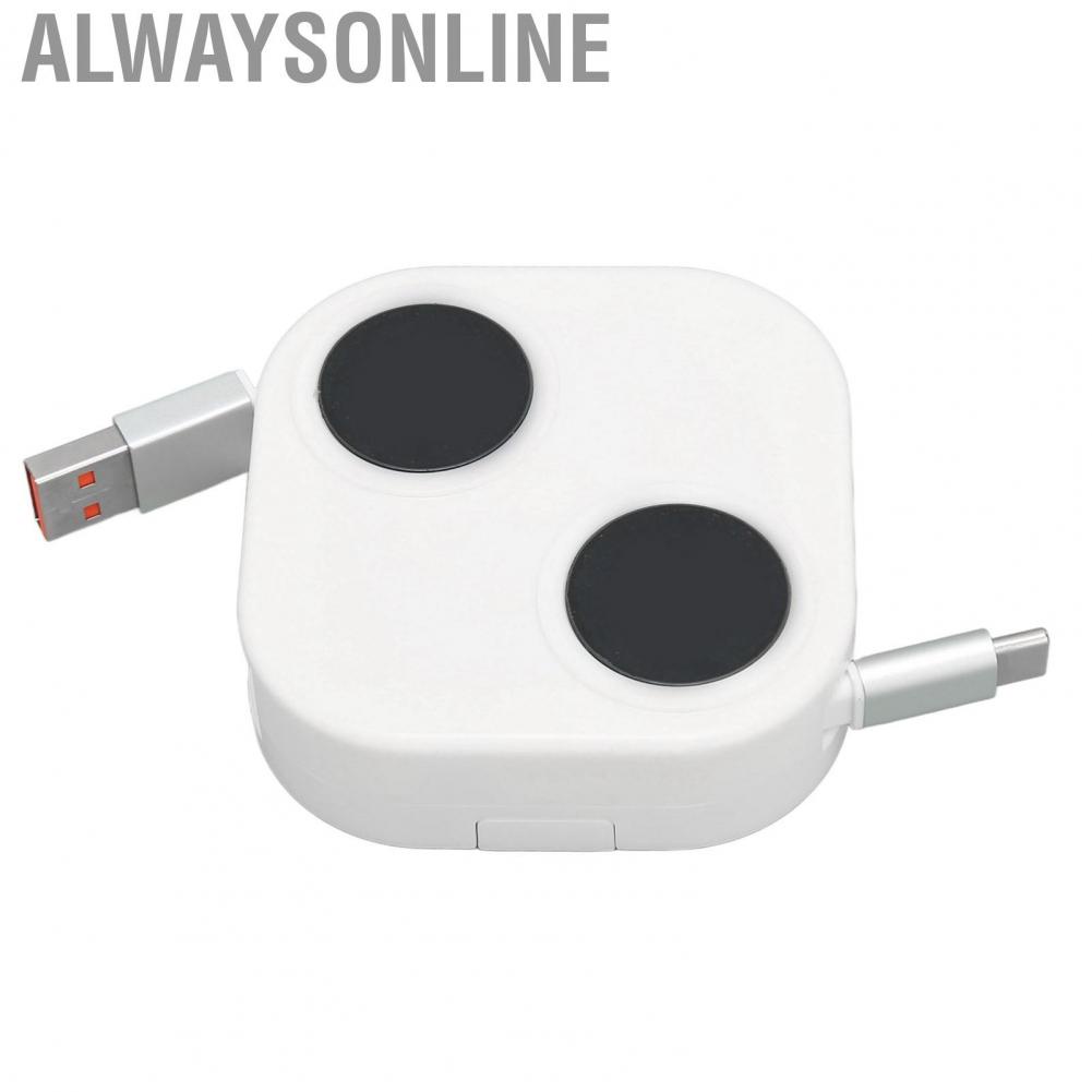 Alwaysonline 3 in 1 Charging Cable Roll  Fast 3.3ft Retractable USB for Mobile Phones