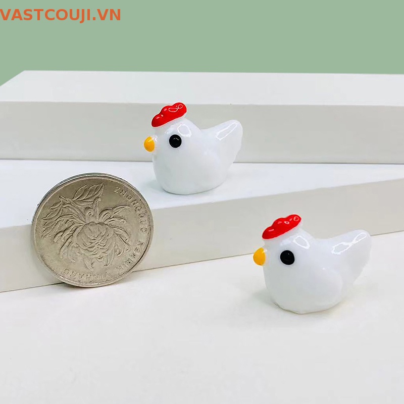Set 5 Tượng Gà VASTJI 3D Phát Sáng Trong Bóng Tối Trang Sức
