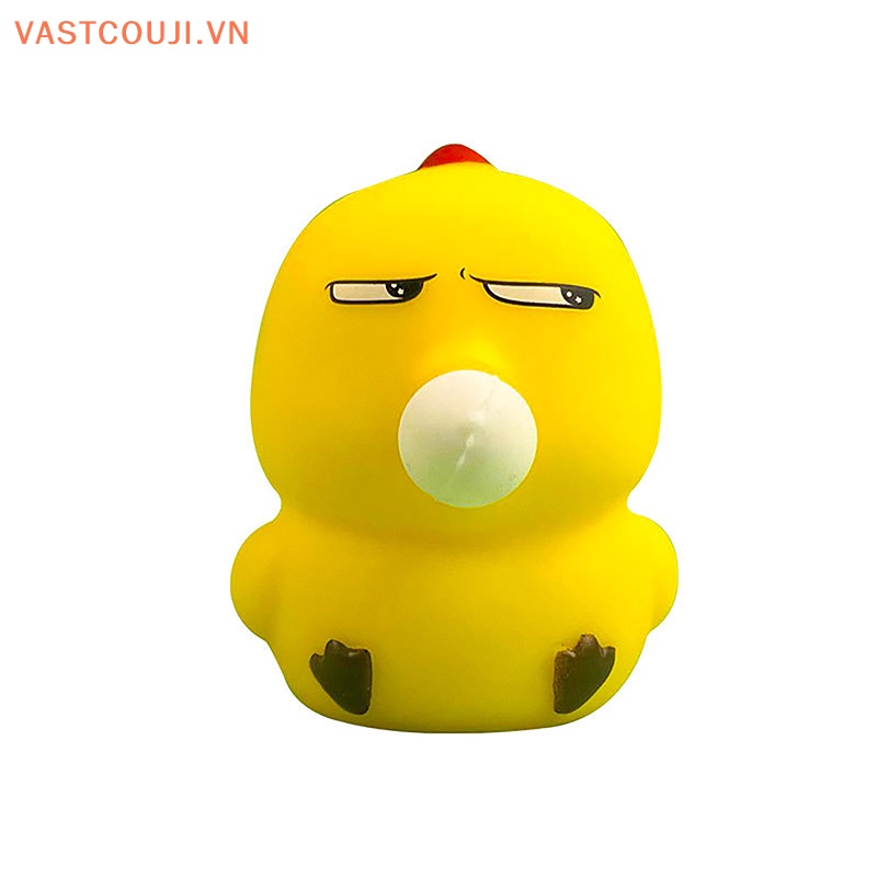 1 Đồ Chơi Thổi Bong Bóng Hình Gà Bằng Vinyl TPR