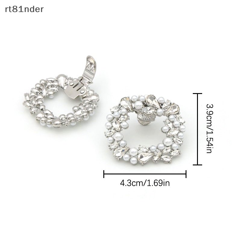 Rt Giày Cao Gót Kẹp Đính Đá Pha Lê Lấp Lánh Có Khóa Vuông Tháo Rời Được Trang Trí Giày Cưới Cho Cô Dâu n