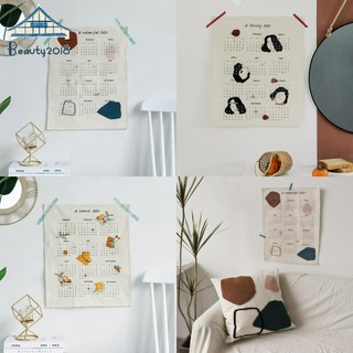 xjTờ lịch vải 2021 treo tường trang trí nhà