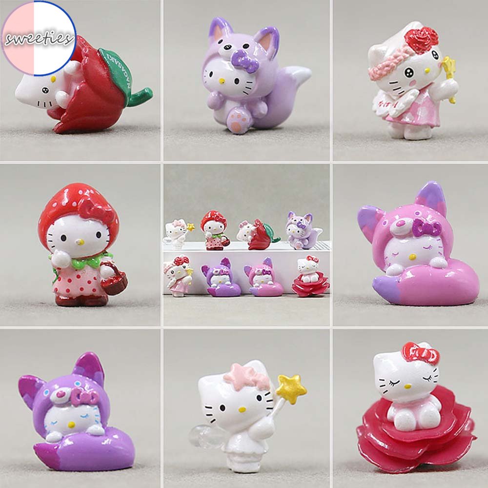 Mô Hình Mèo / Cáo Hoạt Hình Mini Bằng Nhựa Resin Trang Trí Tiểu Cảnh / Để Bàn