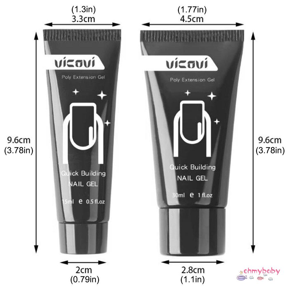 [Ready] Vicovi Poly Polystyrene Gel Nhanh Khô Cho Móng Làm Đẹp Acrylic Mở Rộng Tay Nữ Sản Phẩm [Z/4]