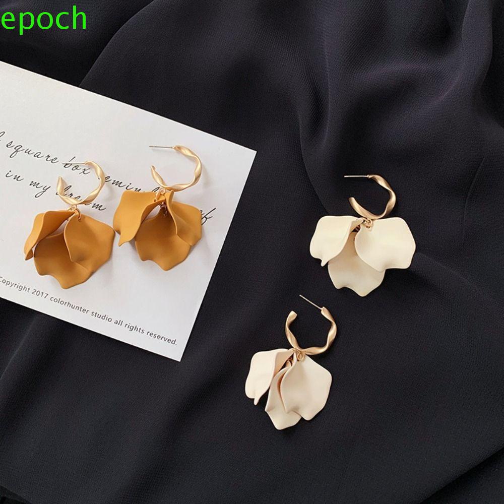 Epoch Bông Tai Dáng Dài Hình Cánh Hoa Thanh Lịch Lãng Mạn Phong Cách Hàn Quốc