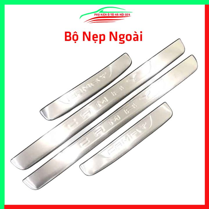 Bộ nẹp bước chân inox ô tô TOYOTA CAMRY 2019-2023 chống trầy làm đẹp ô tô