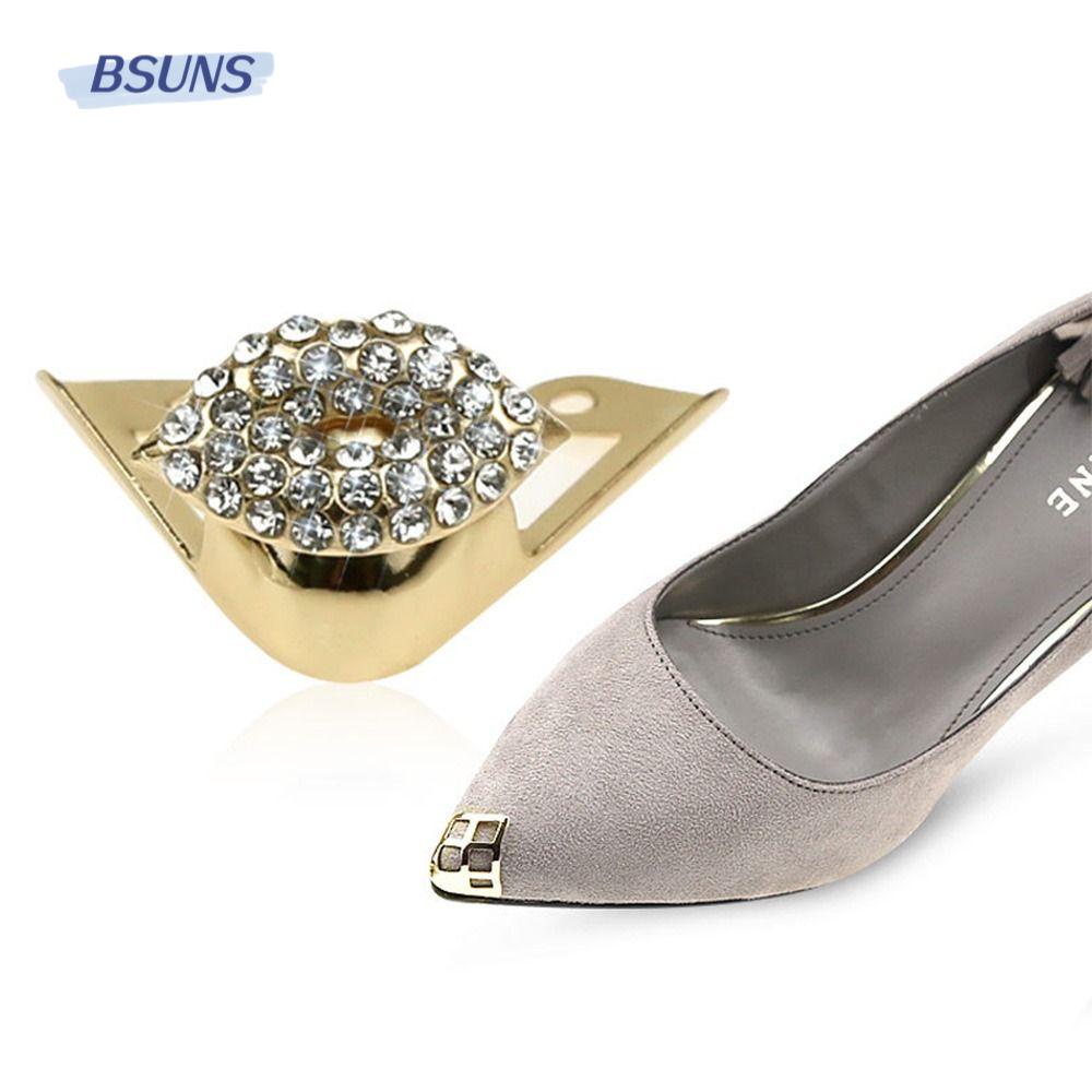 Set 3 Cặp Kẹp Giày Cao Gót Bằng Kim Loại Bóng Thời Trang