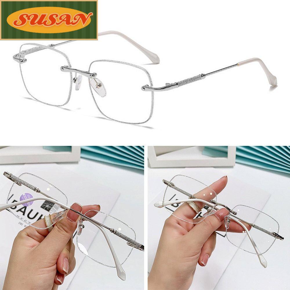 Kính Đọc Sách Gọng Kim Tuyến Chống Ánh Sáng Xanh Thiết Kế Đơn Giản Cho Nam Và Nữ