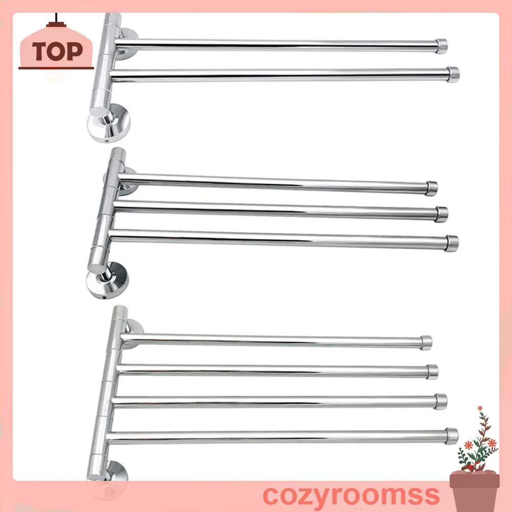 Móc Treo Khăn Bằng Thép Không Gỉ Thiết Kế Xoay Tiện Dụng Cho Gia Đình