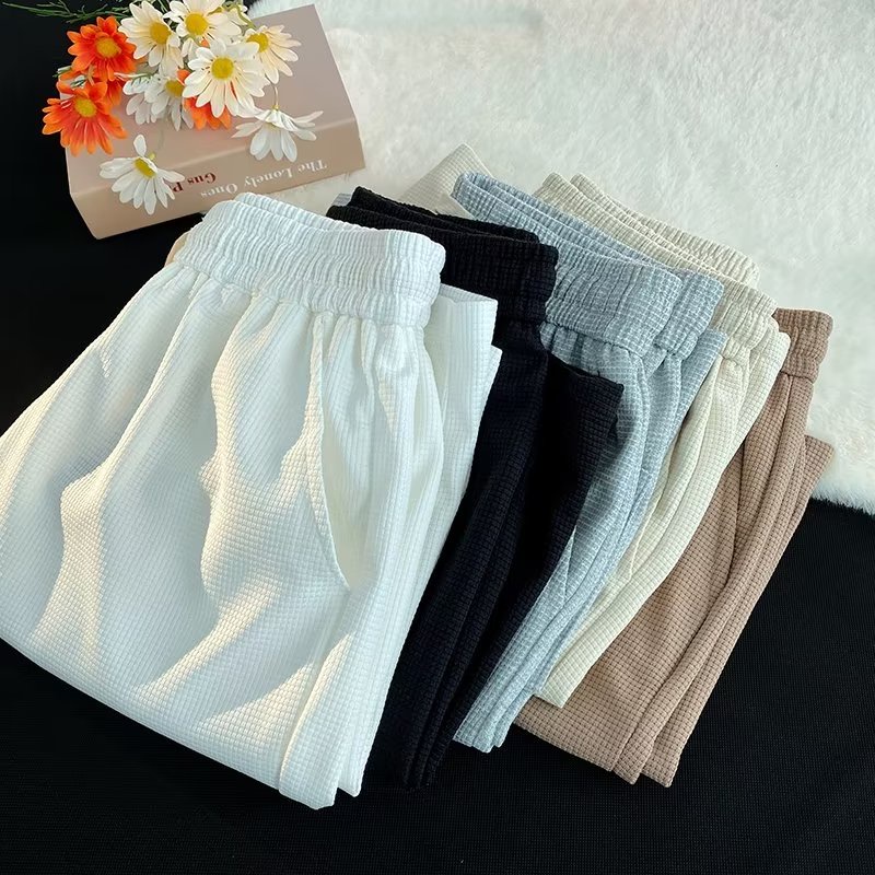Quần Short Thể Thao Ống Rộng Chất Liệu Cotton Màu Xanh Bơ Thời Trang Xuân Thu Cho Nữ