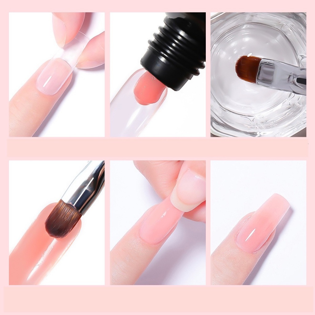 Gel gôm MONJA chính hãng - Gel nối móng úp, Gel tạo hình móng bền đẹp 15ml