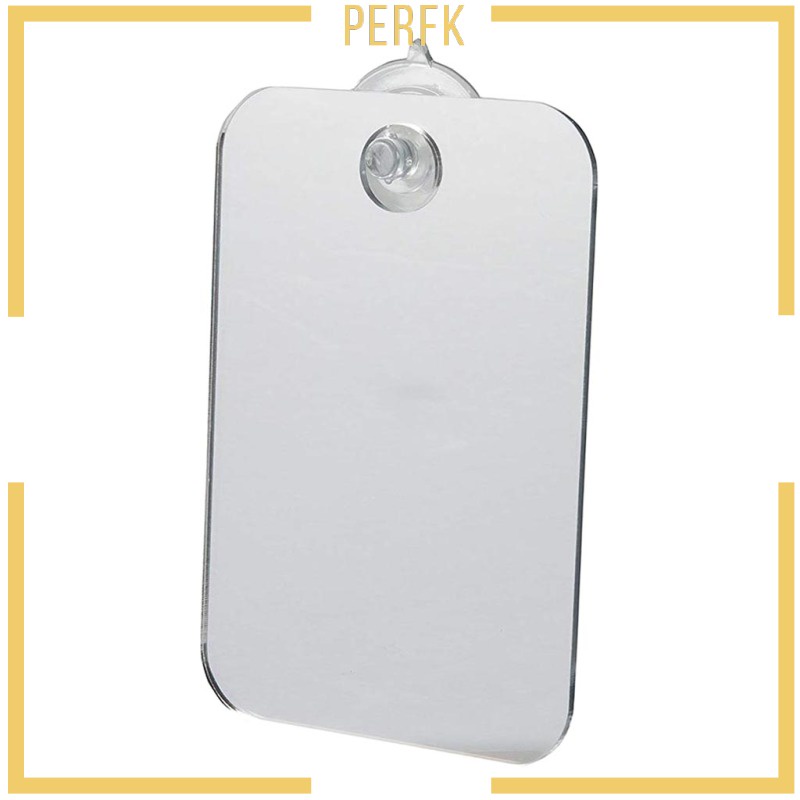 [Perfk] Gương Cạo Râu Di Động Không Vỡ Có Móc Hít Chống Sương Mù Có Thể Gập Lạ