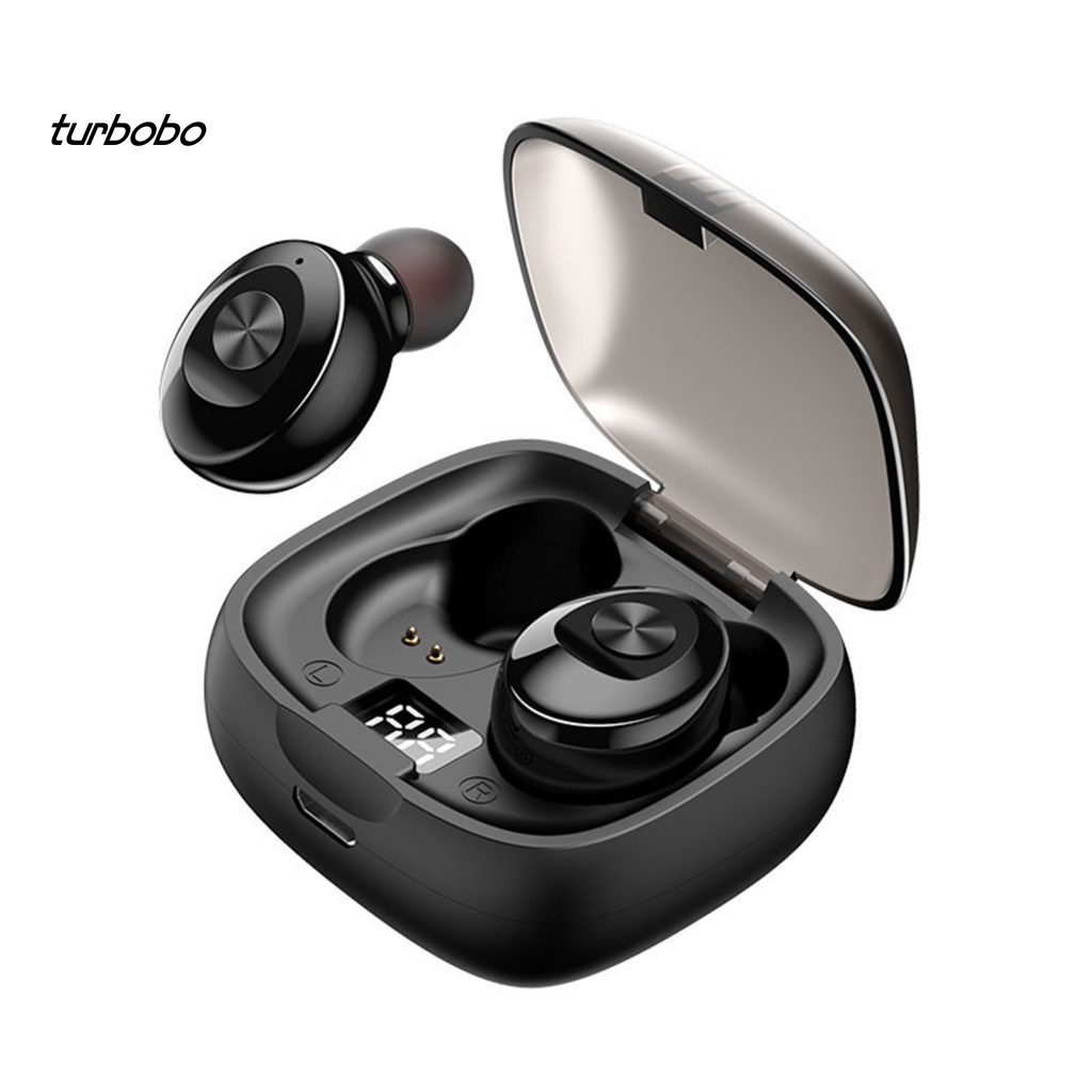 1 Set Tai Nghe Nhét Tai Không Dây Bluetooth Tiết Kiệm Năng Lượng Hiển Thị LED Kỹ Thuật Số ABS