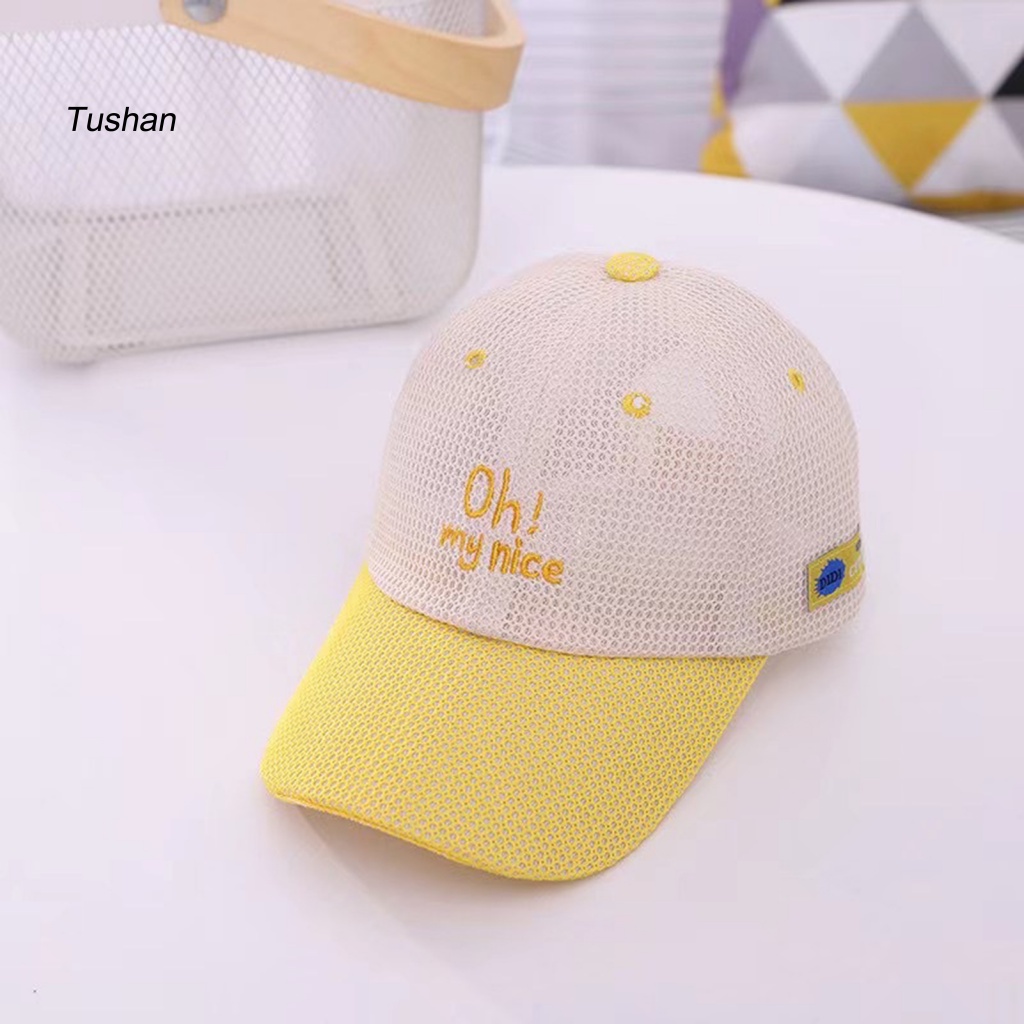 Mũ Lưỡi Trai Phối Lưới Thoáng Khí Thời Trang Mùa Hè Cho Bé