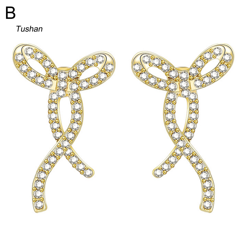 1 Đôi Bông Tai Hình Hoa Hồng Đính Ngọc Trai Giả Thời Trang