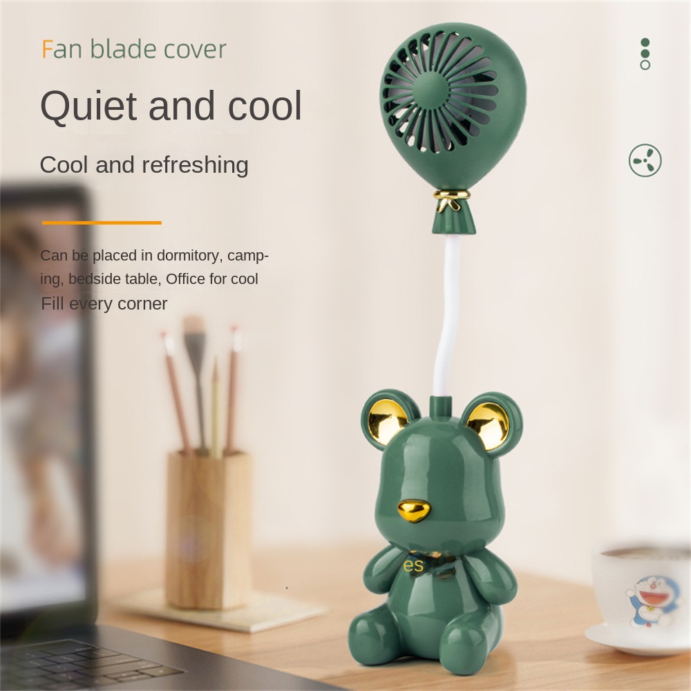 Quạt mini sạc usb Họa Tiết Hoạt Hình Dễ Thương Để Bàn
