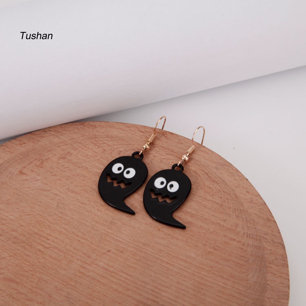 1 Đôi Bông Tai Hình Ma Bí Ngô Phong Cách Halloween Vui Nhộn